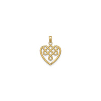Petite Celtic Knot Heart Pendant (14K) front - Popular Jewelry - New York