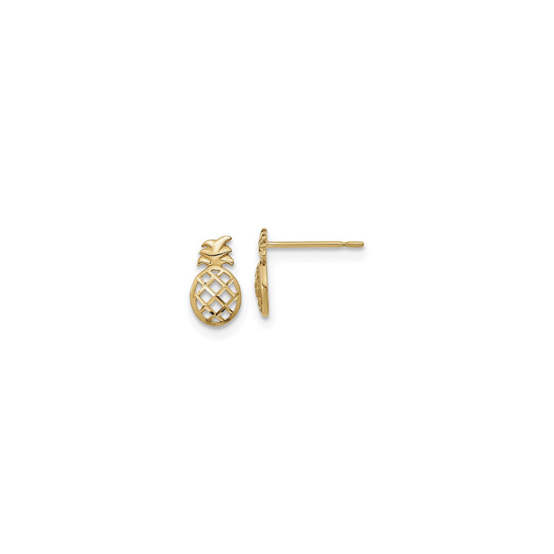 Pineapple Cut-Out Friction Post Earrings (14K) main - Popular Jewelry - New York