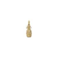 Pineapple Textured 3D Pendant (14K) front - Popular Jewelry - New York
