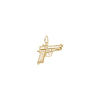 手枪枪挂件黄色（14K）正面- Popular Jewelry  - 纽约