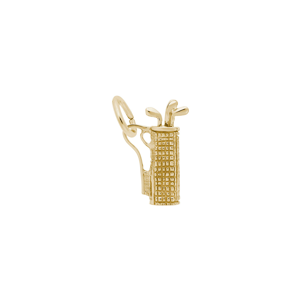 Plaid Golf Bag Charm yellow (14K) main - Popular Jewelry - New York