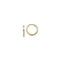 素色圆形铰链圈耳环 (14K) 主 - Popular Jewelry  - 纽约