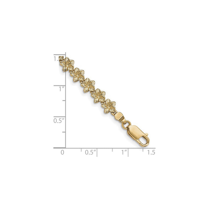 Plumeria Infinite Bracelet (14K) scale - Popular Jewelry - New York