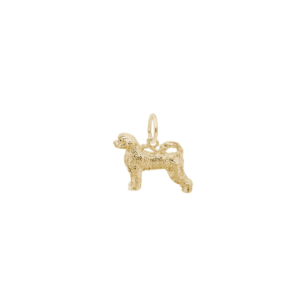 Portuguese Water Dog Charm yellow (14K) main - Popular Jewelry - New York