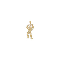 Posing Bodybuilder Pendant (14K) back - Popular Jewelry - New York