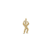 Posing Bodybuilder Pendant (14K) front - Popular Jewelry - New York
