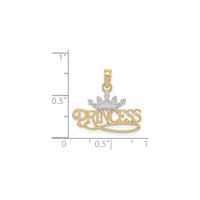Hovoriaci prívesok Princess Crown (14K) mierka - Popular Jewelry - New York