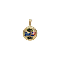 Penjoll de medalló de Puerto Rico (14K) petit - Popular Jewelry - Nova York