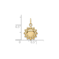 Puffed Sun Pendant (14K) scale - Popular Jewelry - New York