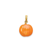 Pumpkin with Cat and Moon Charm (14K) back - Popular Jewelry - New York