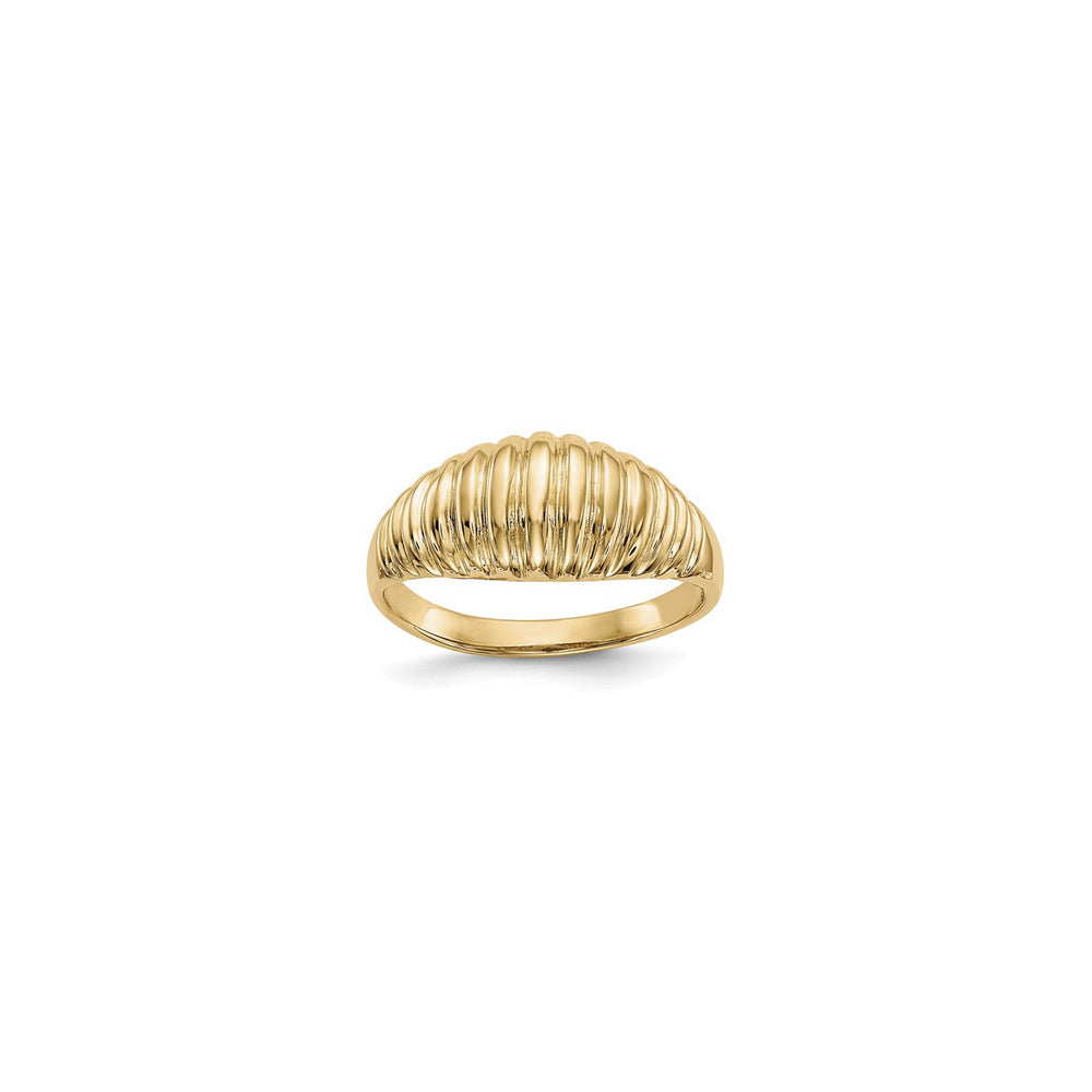 Ribbed Dome Ring (14K) main - Popular Jewelry - New York