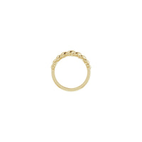 Rope Dome Ring yellow (14K) setting - Popular Jewelry - New York