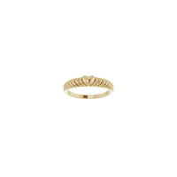 Rope Heart Dome Ring (14K) front - Popular Jewelry - New York