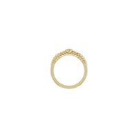 Stilling Rope Heart Dome Ring (14K) - Popular Jewelry - Nýja Jórvík