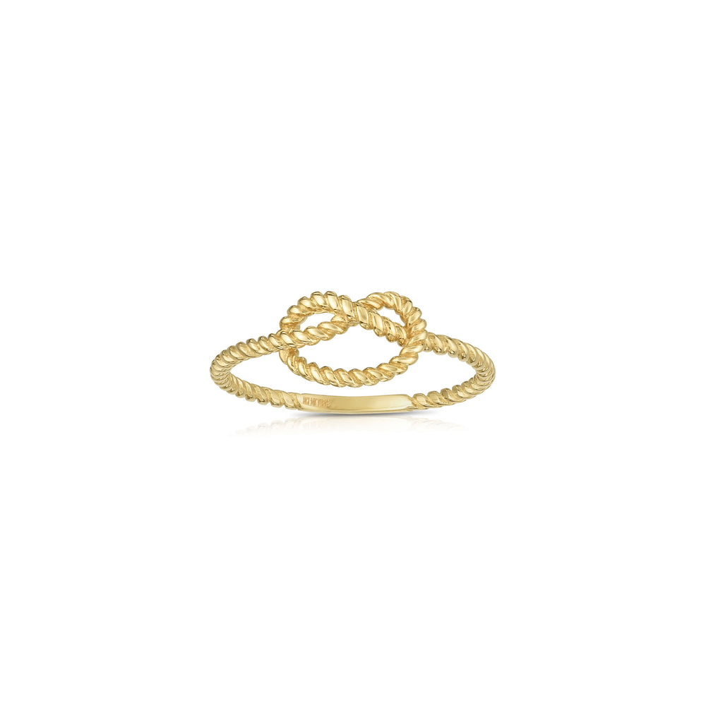 Rope Love Knot Ring (14K) main - Popular Jewelry - New York