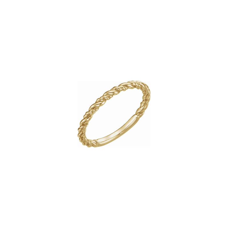 Rope Stackable Ring yellow (14K) main - Popular Jewelry - New York
