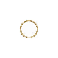 Rope Stackable Ring yellow (14K) setting - Popular Jewelry - New York