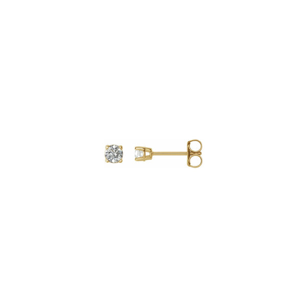 Round Diamond Solitaire (0.20 CTW) Friction Back Stud Earrings yellow (14K) main - Popular Jewelry - New York