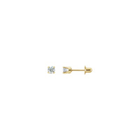 Round Diamond Solitaire Stud Screw Back Earrings (14K) main - Popular Jewelry - ਨ੍ਯੂ ਯੋਕ