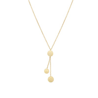 Round Disc Tassel Necklace (14K) main - Popular Jewelry - New York