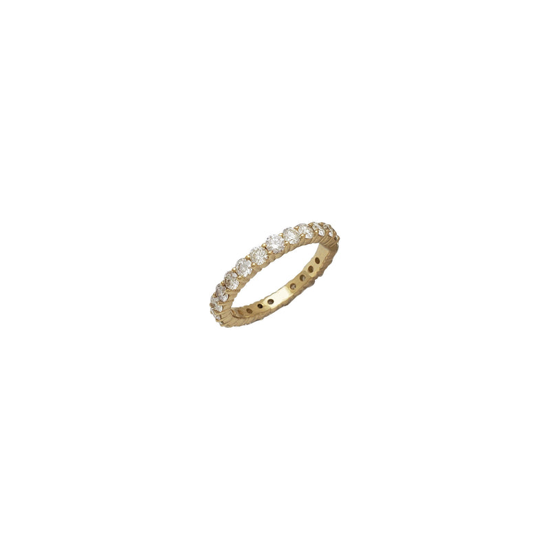 Round VS Diamond Eternity Ring yellow (14K) main - Popular Jewelry - New York