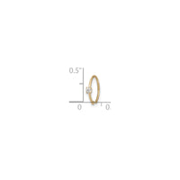 Round White CZ Hoop Nose Ring Piercing (14K) scale - Popular Jewelry - New York