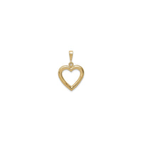 Rounded Reversible Heart Outline Pendant (14K) front - Popular Jewelry - New York
