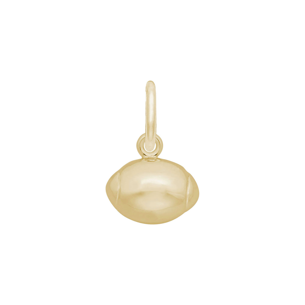 Rugby Ball Charm yellow (14K) main - Popular Jewelry - New York