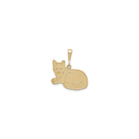 Russian Blue Cat Pendant (14K) front - Popular Jewelry - New York