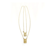 Mtima Wopatulika wa Yesu ndi Dona Wathu wa Karimeli Scapular Necklace (14K) yodzaza - Popular Jewelry - New York