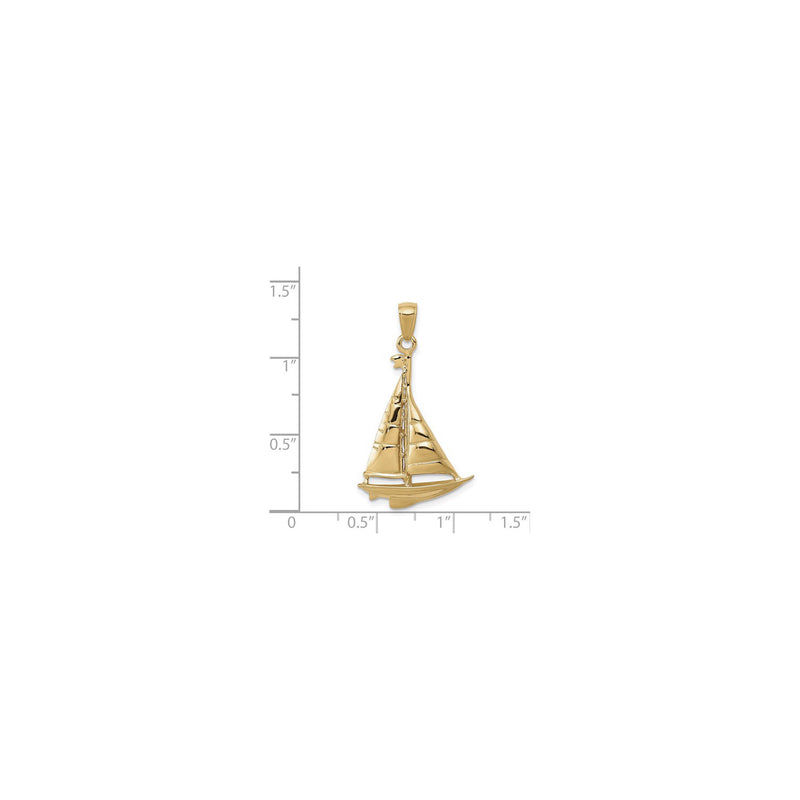 Sailboat Pendant (14K) scale - Popular Jewelry - New York