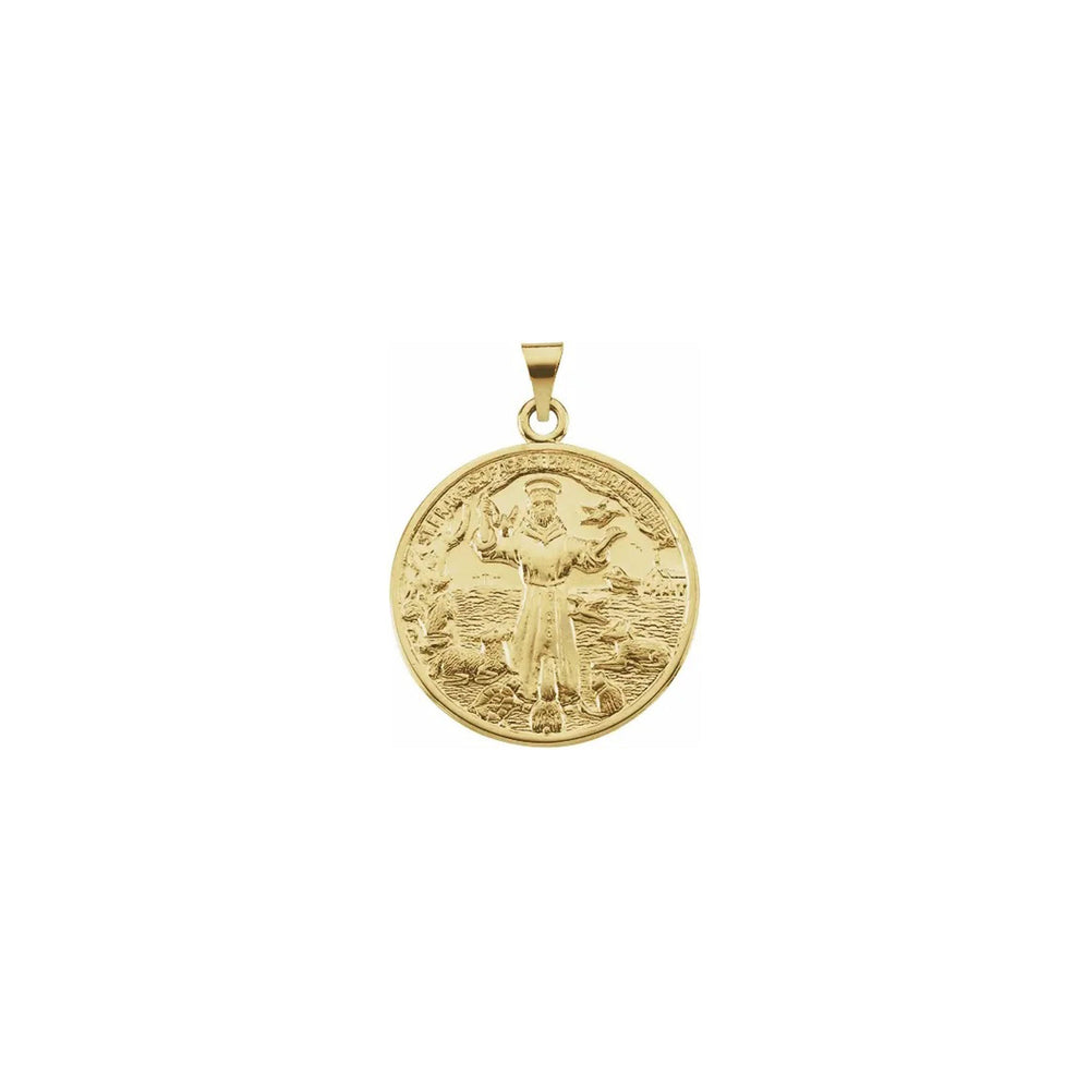 Saint Francis of Assisi Medal Pendant (14K) main - Popular Jewelry - New York