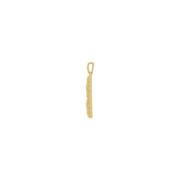 Svētā Miķeļa rotātās taisnstūra medaļas dzeltenā (14 K) puse — Popular Jewelry - Ņujorka