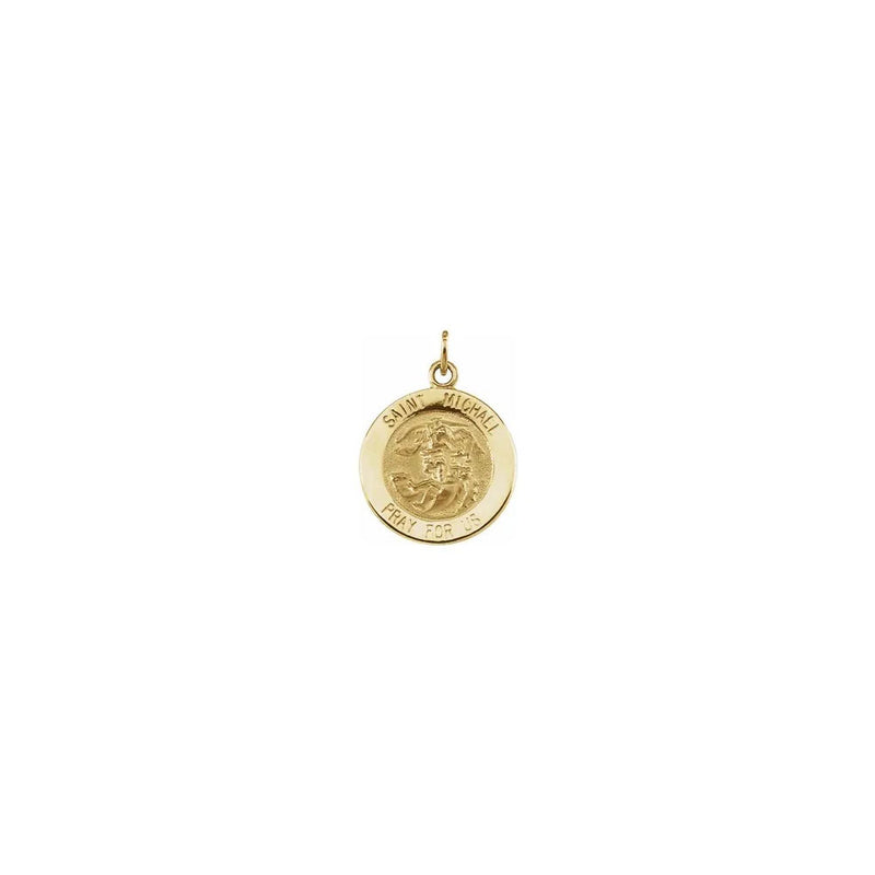 Saint Michael Medal yellow 15 mm (14K) main - Popular Jewelry - New York