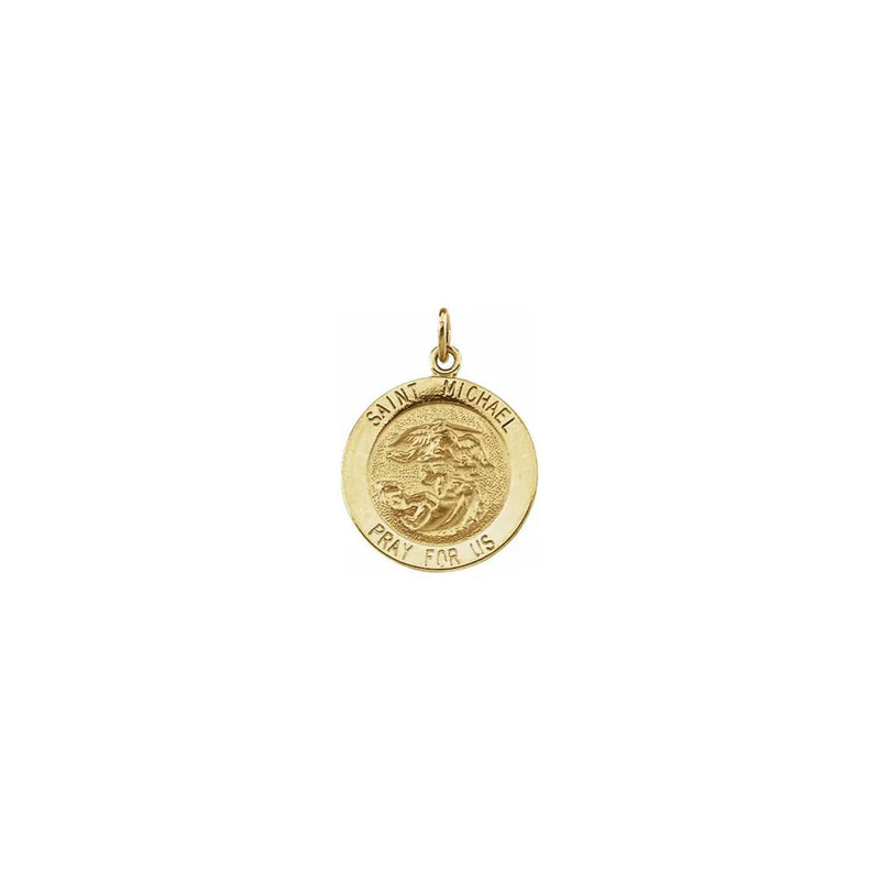 Saint Michael Medal yellow 18 mm (14K) main - Popular Jewelry - New York