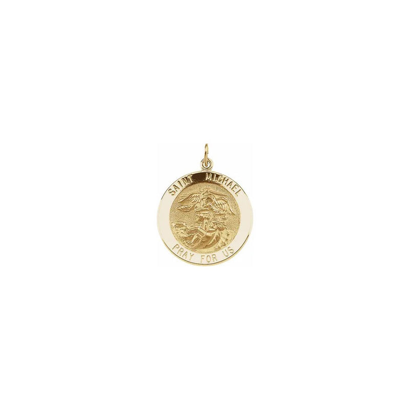 Saint Michael Medal yellow 22 mm (14K) main - Popular Jewelry - New York