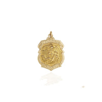 Szent Mihály pajzs medál, nagy (14K) elöl - Popular Jewelry - New York