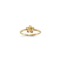 Satin Plumeria Flower Ring (14K) main - Popular Jewelry - New York