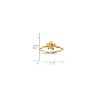 Satin Plumeria Flower Ring (14K) scale - Popular Jewelry - New York