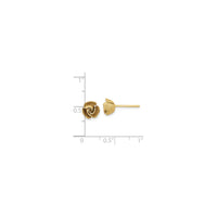 Satin Rose Bud Stud Earrings (14K) scale - Popular Jewelry - New York