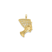 Satin និង Diamond -Cut Nefertiti Charm (14K) ត្រឡប់មកវិញ - Popular Jewelry - ញូវយ៉ក