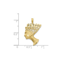 គ្រឿងអលង្ការ Satin និង Diamond -Cut Nefertiti Charm (14K) - Popular Jewelry - ញូវយ៉ក