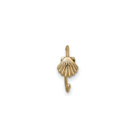 Anello da naso a cerchio con conchiglia di capesante (14K) anteriore - Popular Jewelry - New York