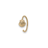 Scallop Shell Hoop Nose Ring (14K) babban - Popular Jewelry - New York