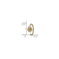 Scallop Shell Hoop Hoop Nose Ring (14K) масштабтай - Popular Jewelry - Нью Йорк