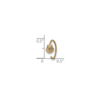 Scallop Shell Hoop Nose Ring (14K) scale - Popular Jewelry - New York
