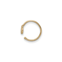 Scallop Shell Hoop Nose Ring (14K) side - Popular Jewelry - Efrog Newydd