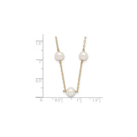 Scattered Freshwater Pearl Necklace (14K) scale - Popular Jewelry - Niu Yoki