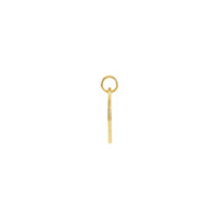 Scorpio Zodiac Symbol Disc Pendant yellow (14K) side - Popular Jewelry - New York