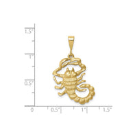 Scorpio Zodiac Textured Pendant (14K) scale - Popular Jewelry - New York